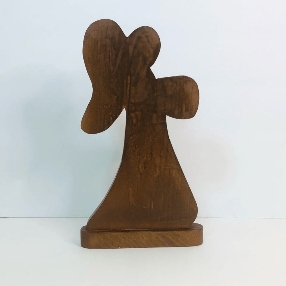VTG‎ handmade wooden angel decor 10 inch 80s 90s Christmas Christian